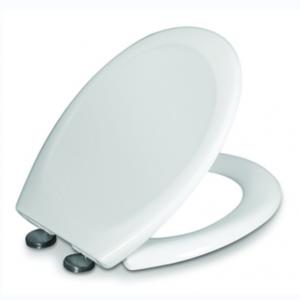 China Square Shape Plastic White Toilet Seat Cover with Quick Release and Cushioned Closure wholesale