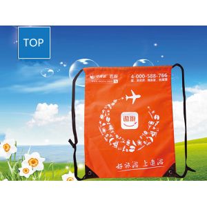 Polyester Sport Drawstring Backpack Recycled Casual Outdoor Traveling
