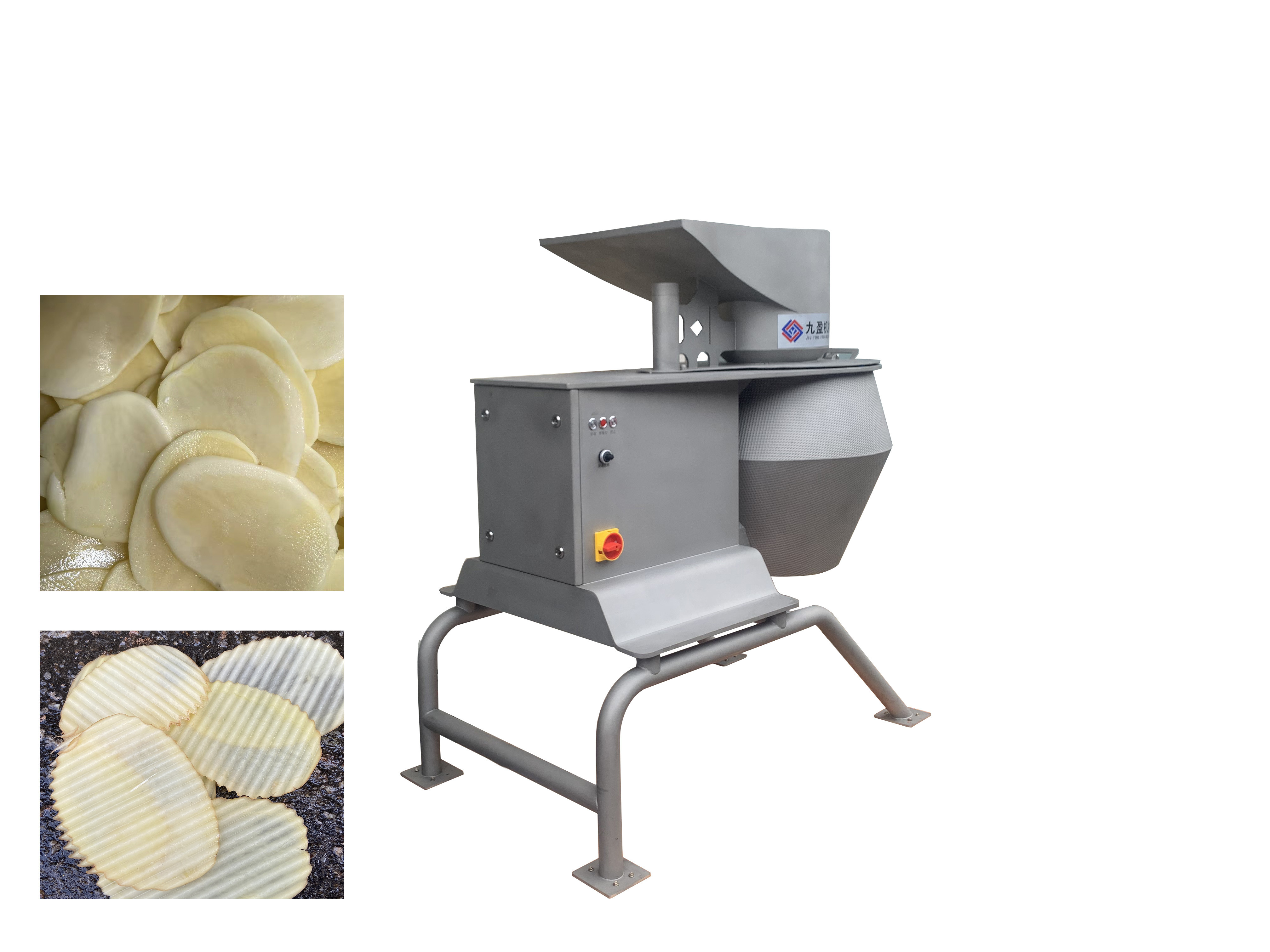 Multi - Function Carrot Cutting Machine 3T/ Hour Potato Chips Crinkle Cutter