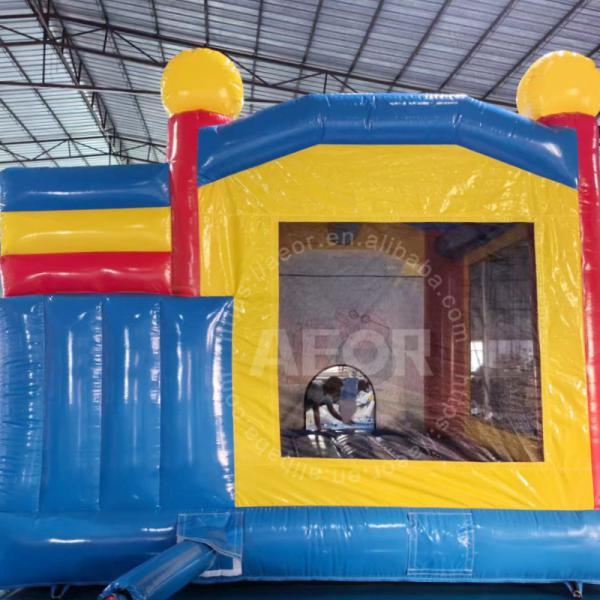 Outdoor Cartoon Theme Jumping Castle Rental Inflatable Castle With Slide
