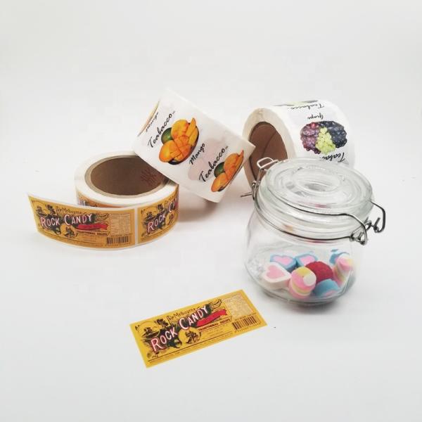 Cheap Self Adhesive Paper Sticker Customized Private Logo Food Labels With Glossy Lamination
