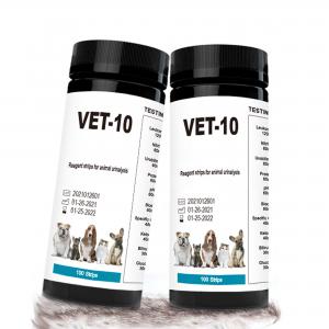 China Urinalysis Wellness Test Kit Veterinarian , Leukocytes Vet 10 Urine Test Strips wholesale