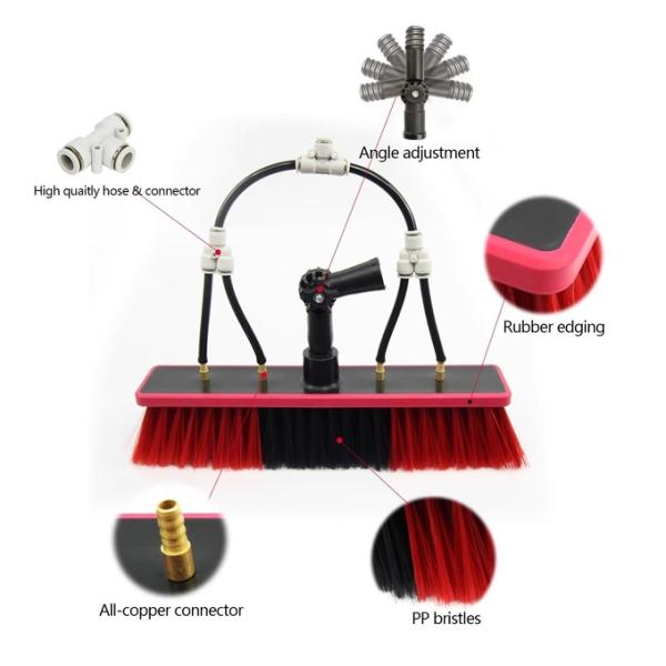 Custom 12-36ft Aluminum Telescopic Water Fed Pole Kit Solar Panel Cleaning Brush Window Washing System With Portable Water Tank