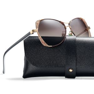 Retro Engraving 143MM Metal Frame Custom Polarized Sunglasses UV400