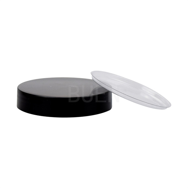 Amber Plastic Cream Jar Packaging With Black Screw Lid 100ml