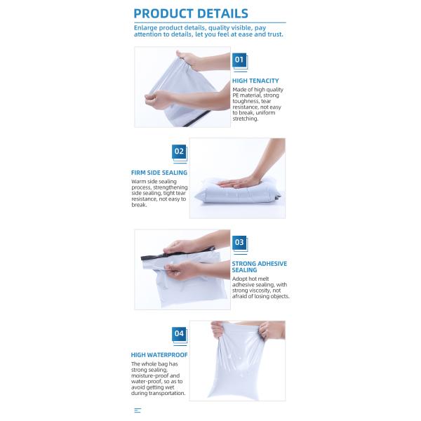 Custom Cornstarch Eco Friendly Compostable Biodegradable Non Plastic Poly Selfadhensive Mailers Mailing Bags With Logo