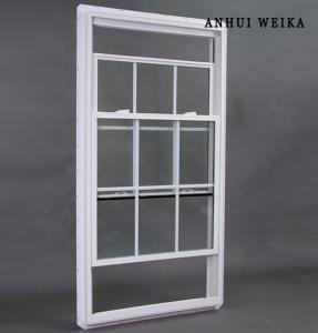 China Lifting Victorian Sash UPVC Double Hung Window With Grill wholesale