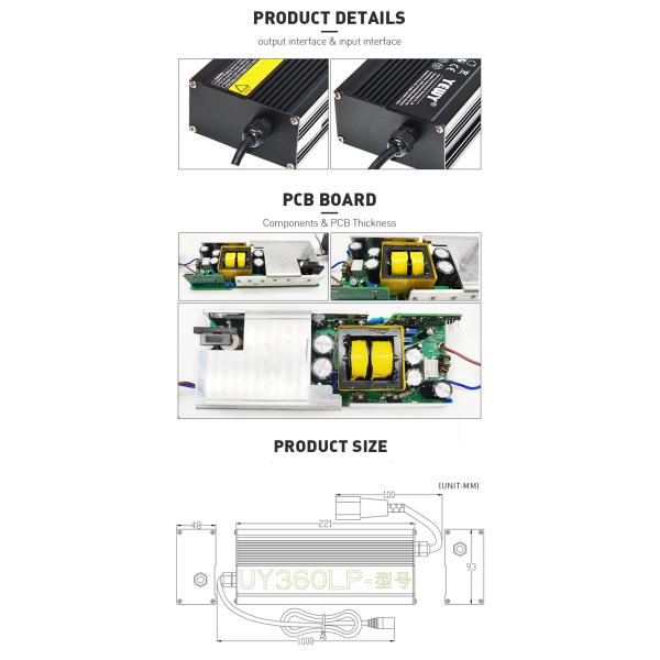 48V 6A Pulse Repair Waterproof Battery Charger For E Motorcycle