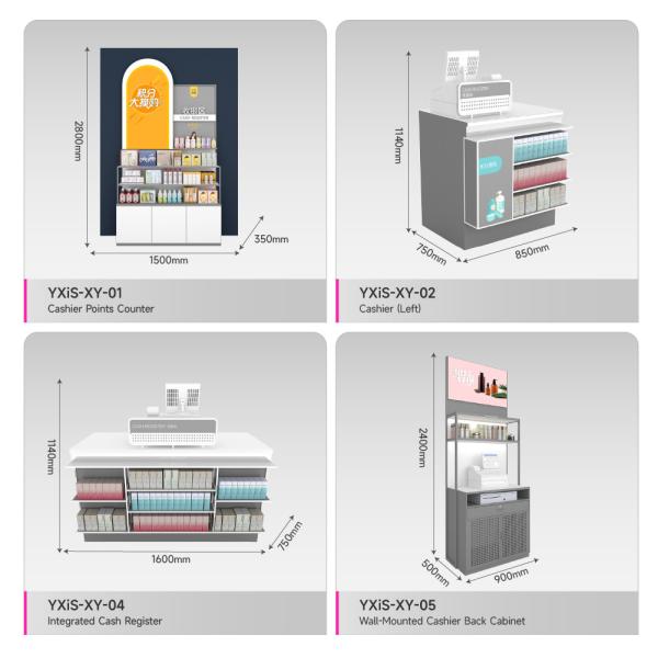 Makeup Display Shelf Integral Back Cabinet With Light-box For Cosmetic Store Interior Design And Decoration