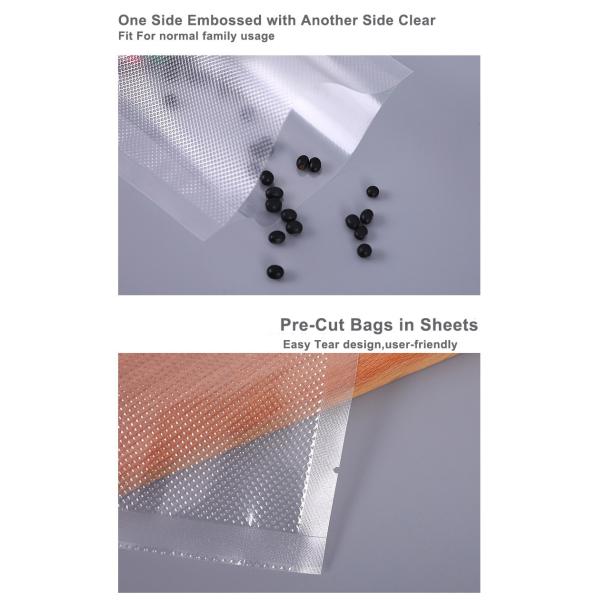 Kitchen 0.1mm Vacuum Sealer Rolls , 0.09mm Food Saver Vacuum Sealer Bags Rolls