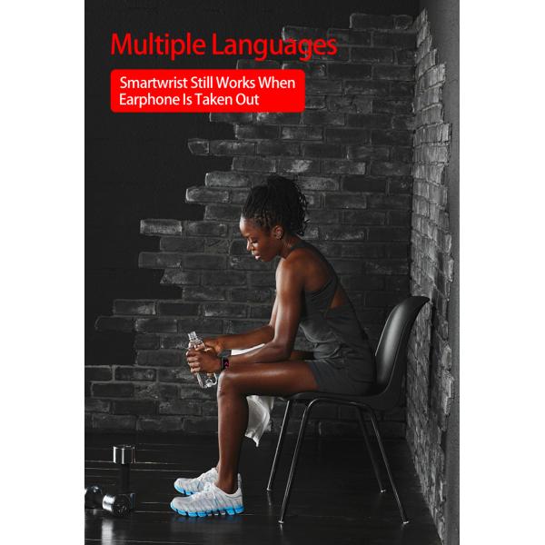 0.96 Inch TFT 2 In 1 Smart Band Blood Pressure Dual Earphone M1 Smart Watch Automatic