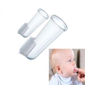China Soft Bristle Finger Brush 22mm OEM Baby Feeding Silicone wholesale