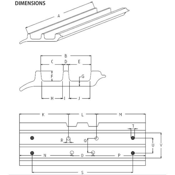 Black Stable Clip On Rubber Track Pads