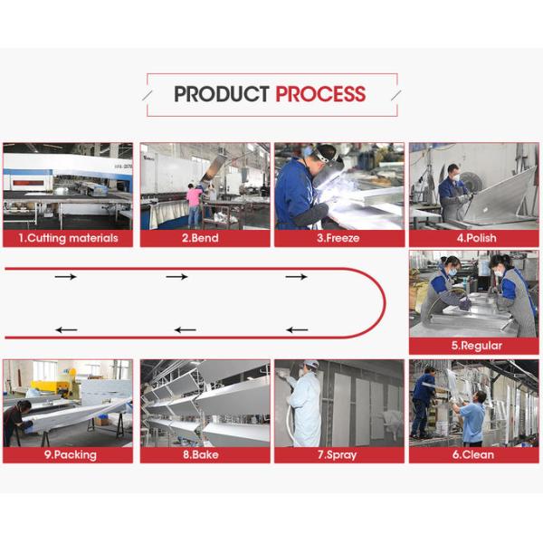 Decorative Suspended Clip In Metal Ceiling Tiles Waterproof Acoustic 600mm*600mm