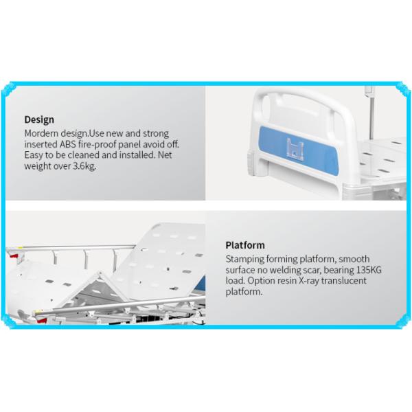 215CM Height Adjustable Electric Hospital Bed 90 Deg Medical ICU Room