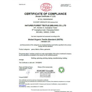 Beijing LeFang Textile Co., Ltd. Certifications