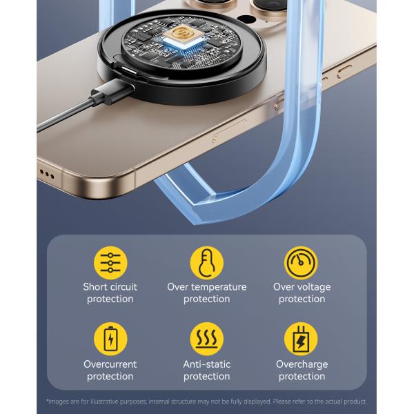 ESSAGER ES-WC18 15W Fast Wireless Charger for Best Phone Stand Charging PD Function and Fast Charging