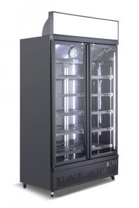 China Vertical Ice Cream Display Freezer With Frameless Triple Glazed Glass Doors on sale