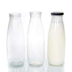 Glass Sauce 200ml 250ml Juice Milk Bottle With Screw Lid ODM