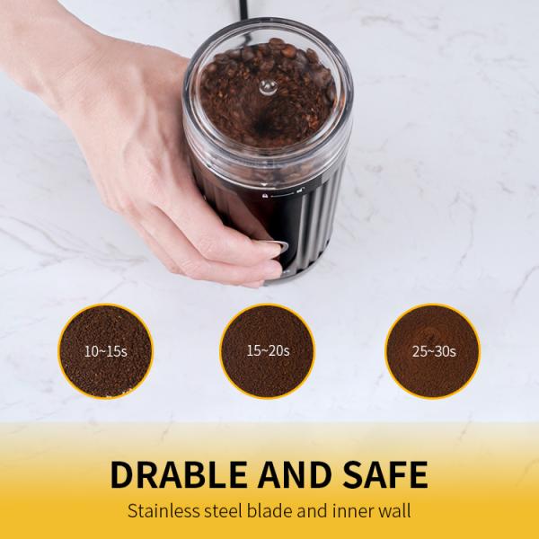 Electric Small Coffee Bean Grinder Electric Pepper Mill Grinder For Herbs Peanuts Fine Leaves