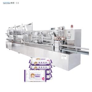 China Compact Design 120pcs / Pack Wet Wipes Making Machine With Slittings Baby Wipes Machinery wholesale