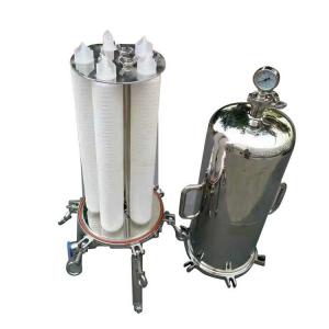 China stainless steel beverage milk wine beer core filter membrane 10 cartridge filter housing on sale