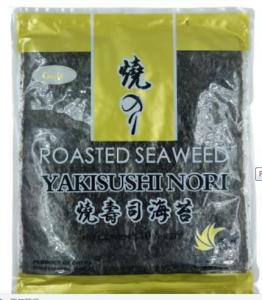 China A B C Grade Dark Green Yaki Sushi Nori Gold Silver Wrap Food Use on sale