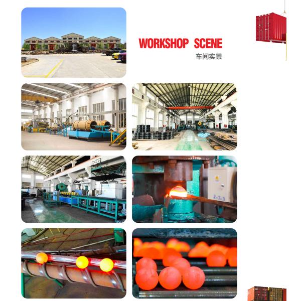 High Chrome Steel Grinding Media Balls HRC58 Chrome Alloy Casting