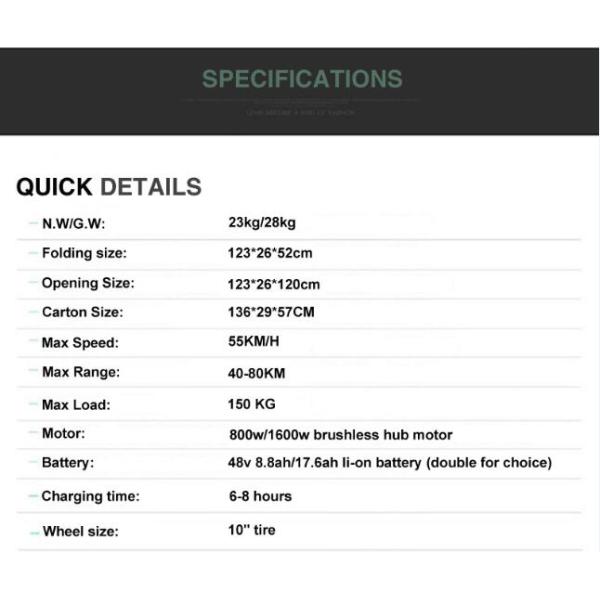 10 inch 700w dual motor 2 wheels folding electric scooter with double battery optional