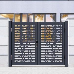 China Automated Ornamental Wrought Iron Gates Decorative Aluminum Driveway Gates wholesale