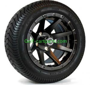 China Custom 12 Inch Golf Cart Wheels Tires Ezgo Wheels And Tires Set Of 4 Shiney wholesale