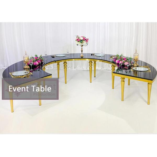 Round Mirrored 340X80X75CM Outside Wedding Table For Wedding