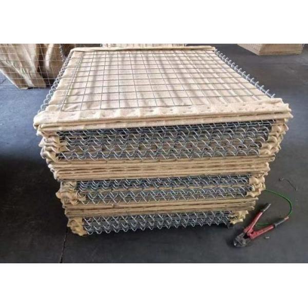 76.2x76.2mm Galvanized Welded Mesh Gabion Barrier for Military Defense