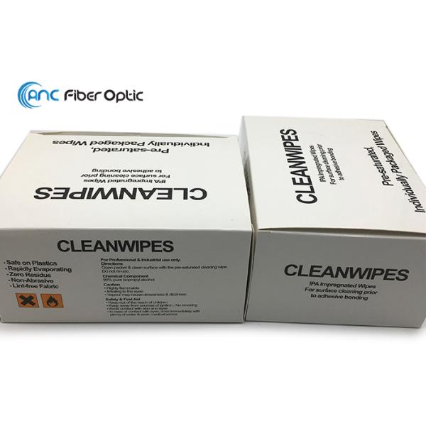 Pre Saturated Fiber Optic Cleaning Wipes Lint - Free Fabric Material Flammability