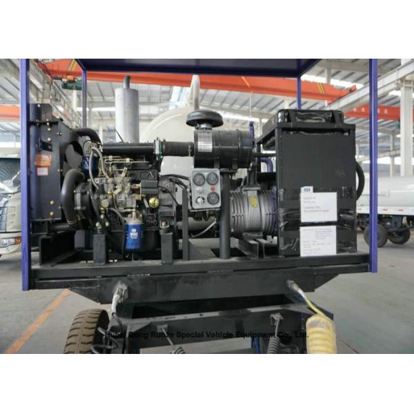 High Efficiency 2 Axles Sewage Cleaning Trailer For Vacuum Fecal Suction 5000Liters