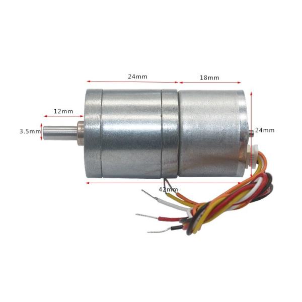 12V 9RPM Micro DC Gear Motors JGA25-2418 25mm BLDC Geared Motor
