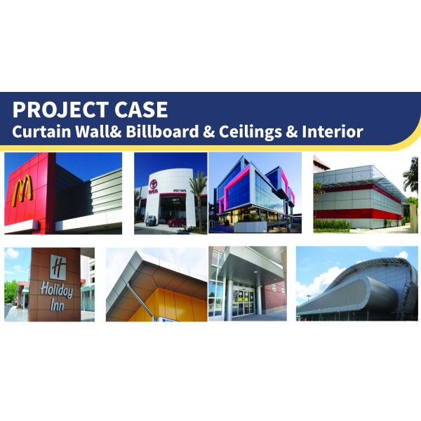 Wholesale Aluminum Composite Material Panel For Curtain Wall Eaves Indoor Shelter Billboard