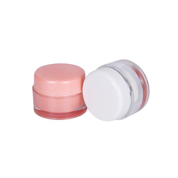 5g Customized color and logo Acrylic Round Shape Cream Jar Small Skin Care Packaging Trial Jar UKT13
