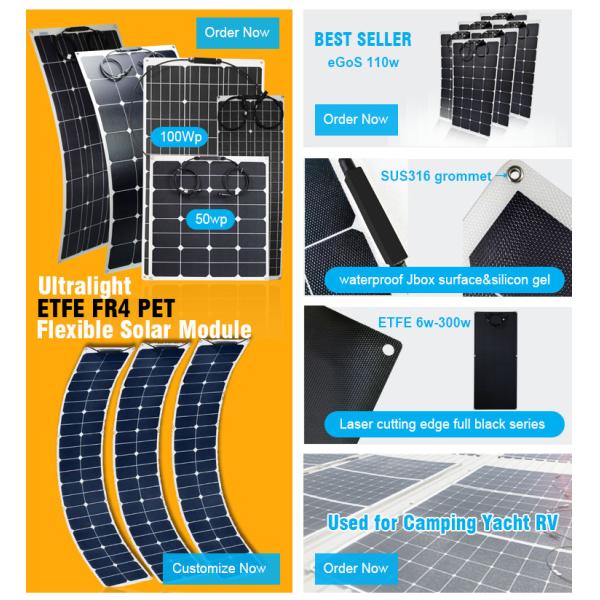 Efficiency Glass Rigid Solar Panel 120w Sunpower Solar Cell Electric Bike module Solar Panel equipment manufacturers