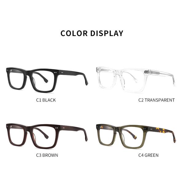 Classic Square Acetate Eyeglass Optical Frame For Men And Women