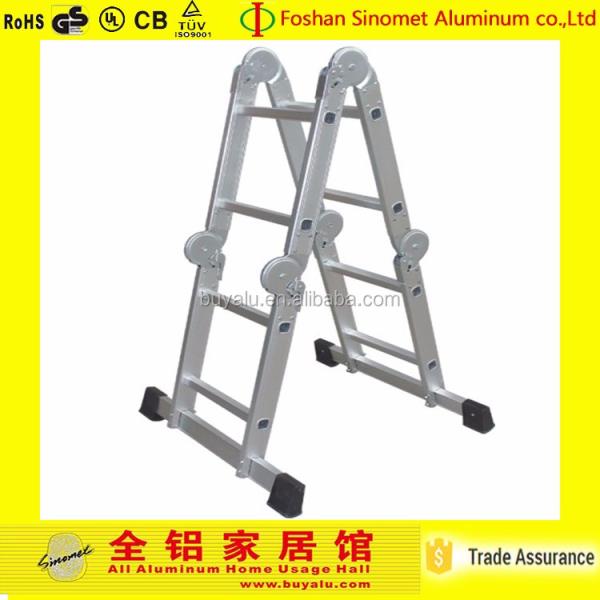 Multipurpose Aluminum Step Ladder Anodized Surface Industrial Aluminum Ladder