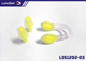 China Yellow Silicone waterproof set swim nose clip and ear plug for keeping water from ears and nose wholesale