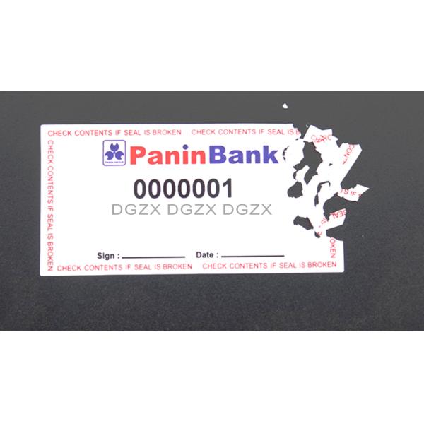 Custom Die Cut Vinyl Sticker Paper Rolls Self Destructive Label For High Value Packages