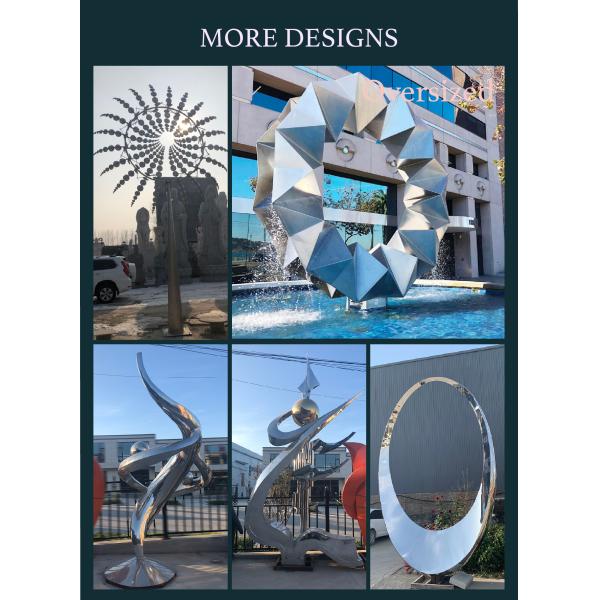 Stainless Steel Flower Sculpture Lotus Large Garden Decoration Art Metal Modern