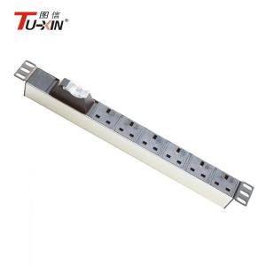 China UK Plug Rack Mount Pdu Power Distribution Unit 250VAC 50 / 60HZ 15A Aluminum Alloy on sale