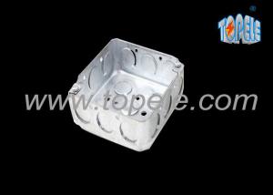 China Galvanized Steel 4 Inch Square Conduit Boxes , Outdoor Conduit Box With Knockouts on sale