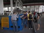 Straight Line Continuous Wire Rod Drawing Machine , Ironed Cast Copper Wire