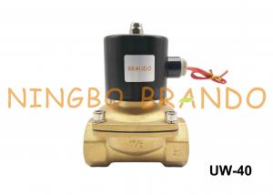 China 1 1/2 2W400-40 UW-40 Unid Type NBR Diaphragm Valve Brass Body Normally Closed AC110V DC12V wholesale