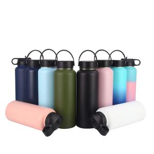 Buy cheap OEM Double Wall Sport Stainless Steel Water Bottle With Straw 350/550/750/960 from wholesalers