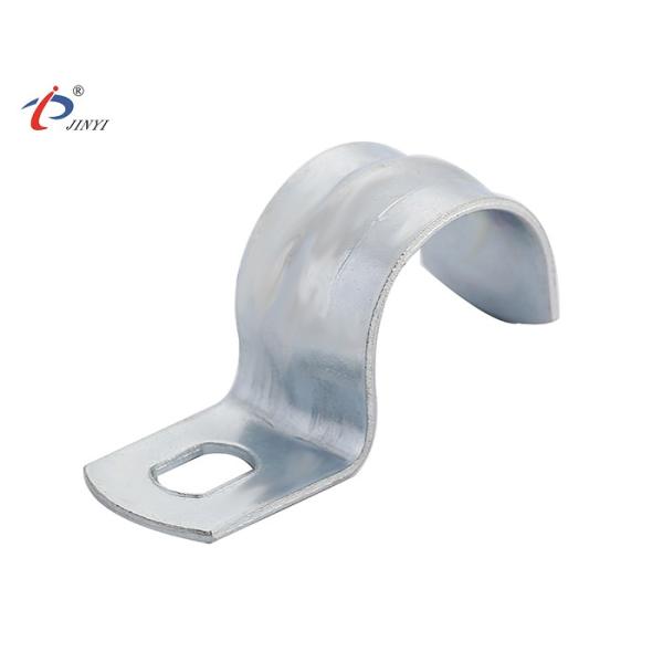 China Silve 3/8 inch Single Hole F Type Adjustable Pipe Clamps wholesale